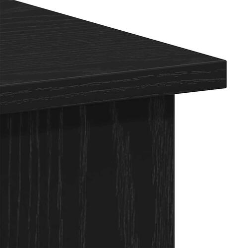 Skrivebord 100x55x75 cm konstrueret træ sort egetræsfarve