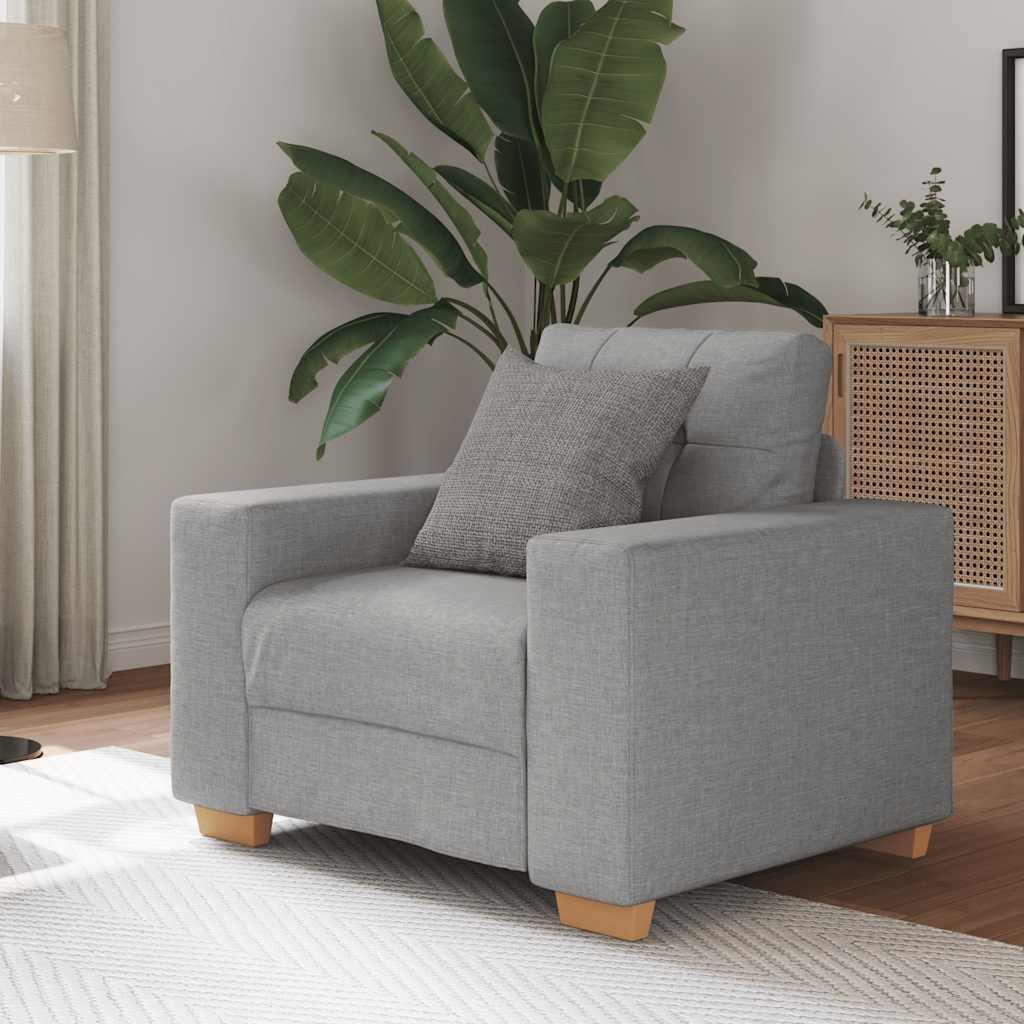 Sofastol 60 cm stof skygrå billede