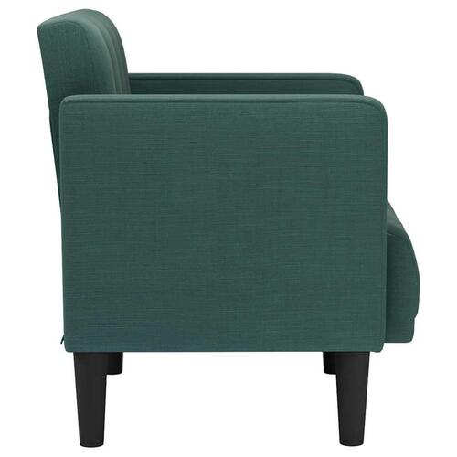 Sofastol med armlæn 53 cm stof mørkegrøn