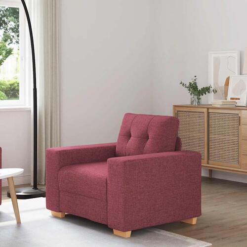 Sofastol 60 cm stof vinrød