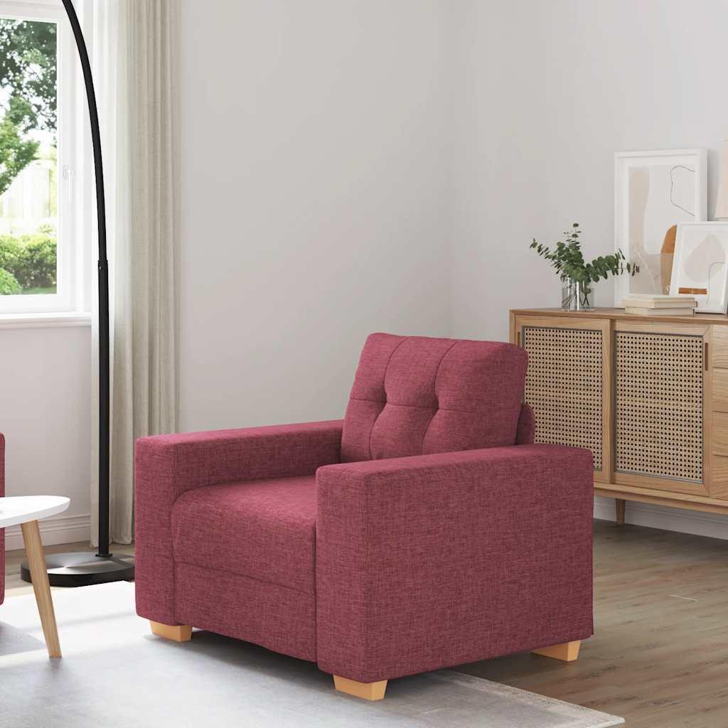 Sofastol 60 cm stof vinrød