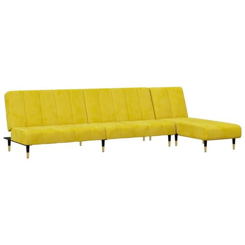 2 personers sofa velour gul