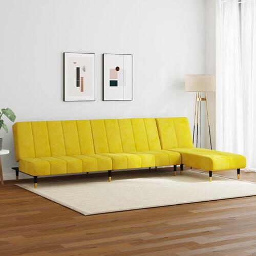 2 personers sofa velour gul