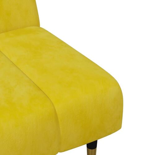 2 personers sofa velour gul