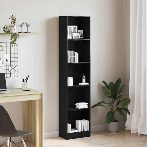 Bogreol 40 x 24 x 176 cm - sort-eg