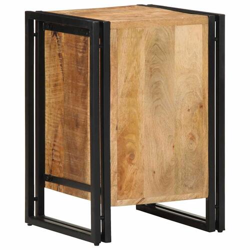 Sengebord 40x40x59 cm massivt ru mangotræ