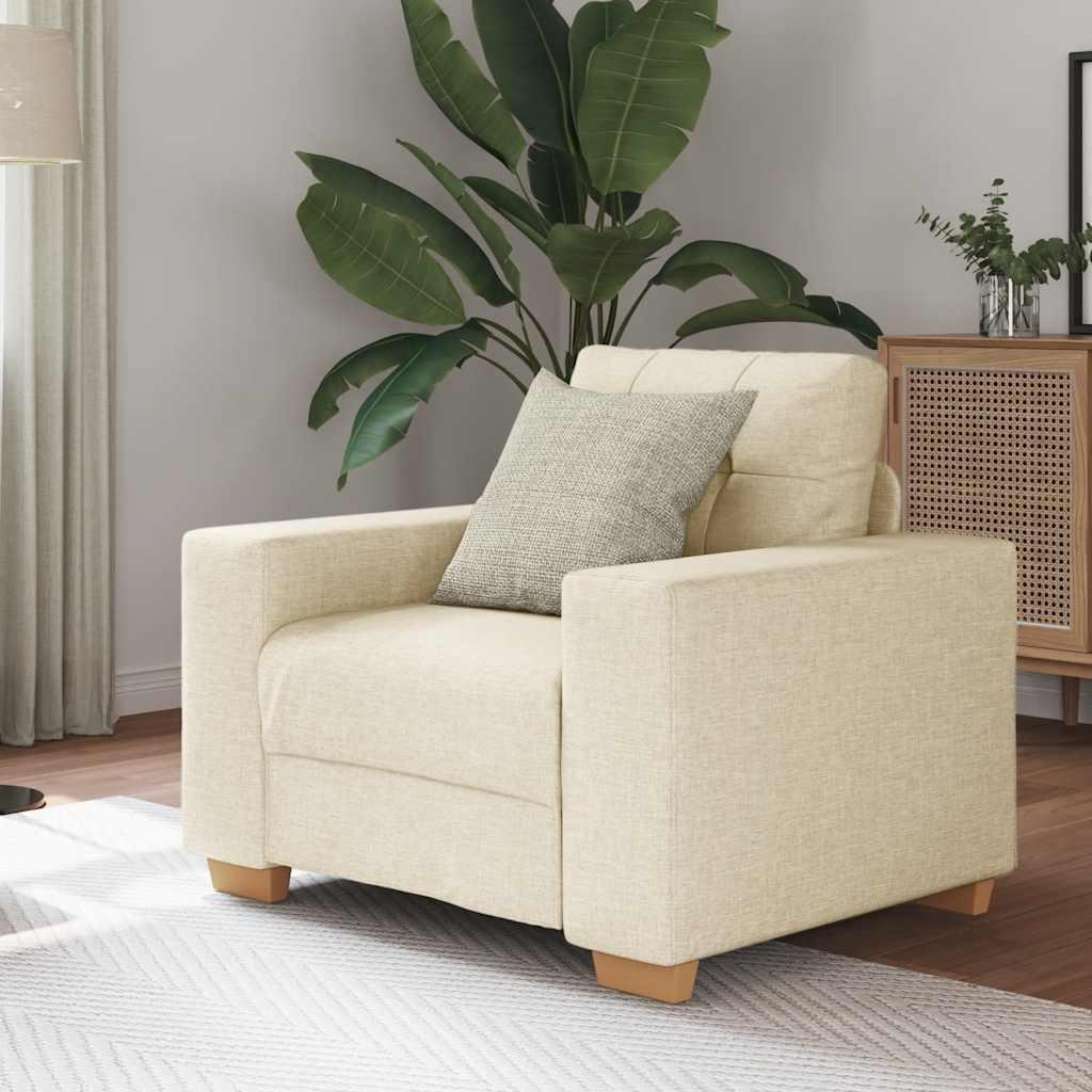 Sofastol i hør - 100 × 78 × 80 cm, lys natur billede
