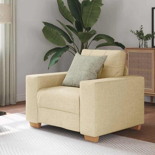 Sofastol 60 cm stof cremefarvet
