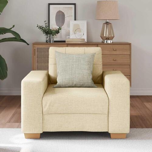 Sofastol 60 cm stof cremefarvet