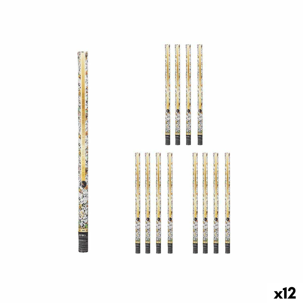 Konfetti kanon - Multifarvet, 99 cm (12 stk)