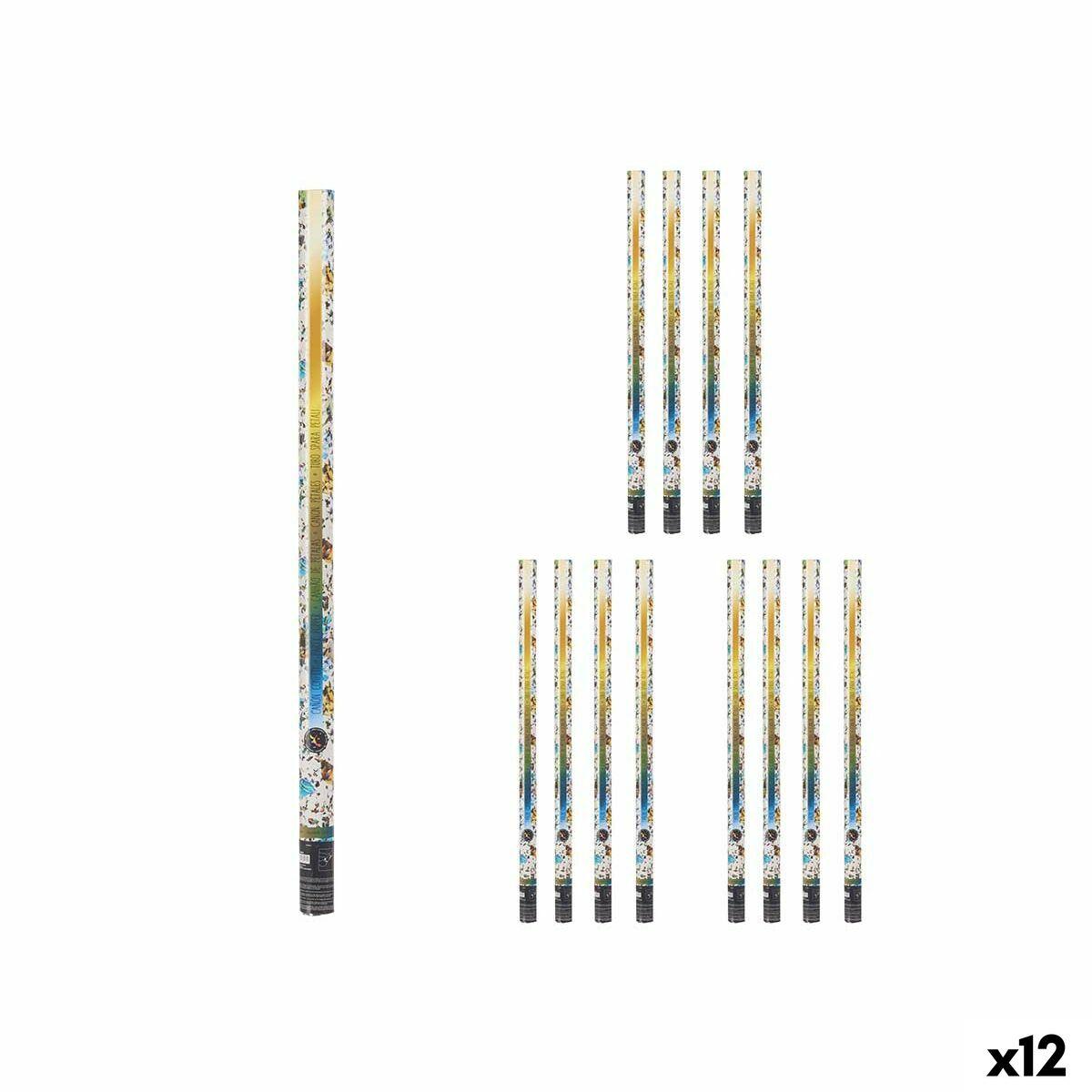 Konfetti kanon - Multifarvet, 98,5 cm (12 stk.)