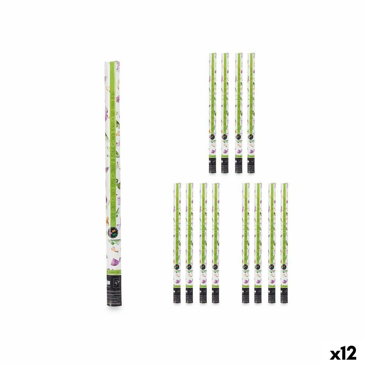 Konfetti kanon - Multifarvet papir, 5 × 78,5 × 5 cm (12 stk.)