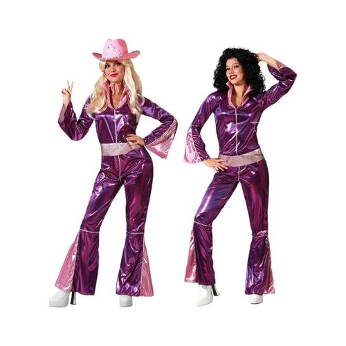 Kostume til voksne Fuchsia Disco M/L