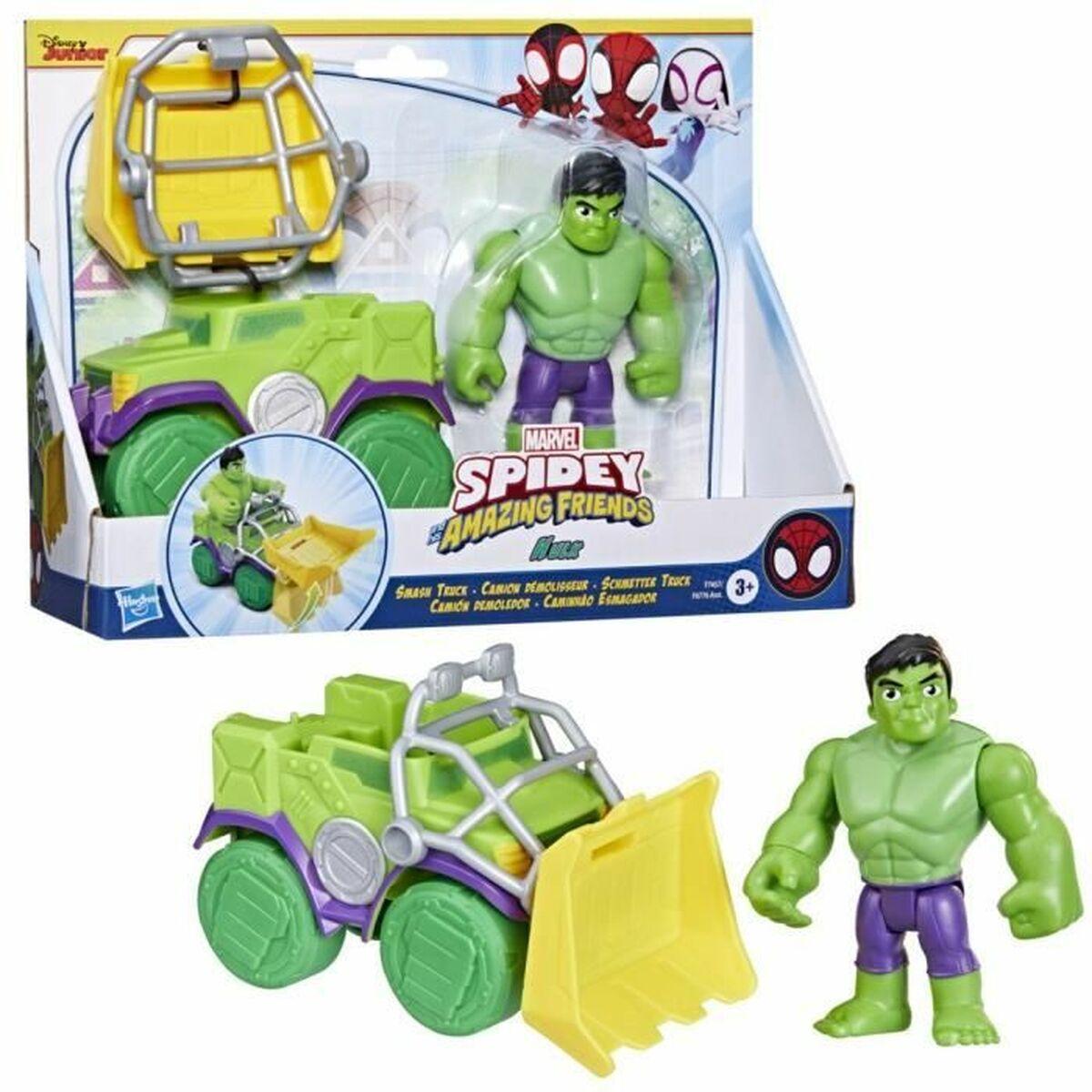 Legetøjsfigur Hasbro Spidey Hulk Wrecker Truck sæt