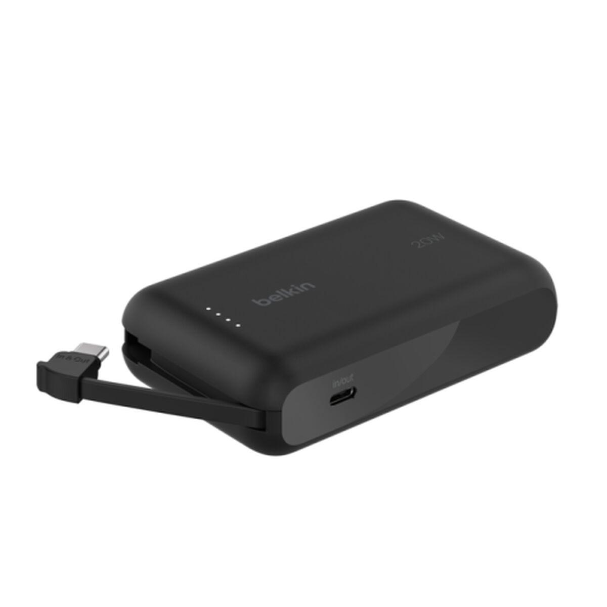 Belkin powerbank med USB-C og Lightning-kabel, sort - 10.000 mAh billede