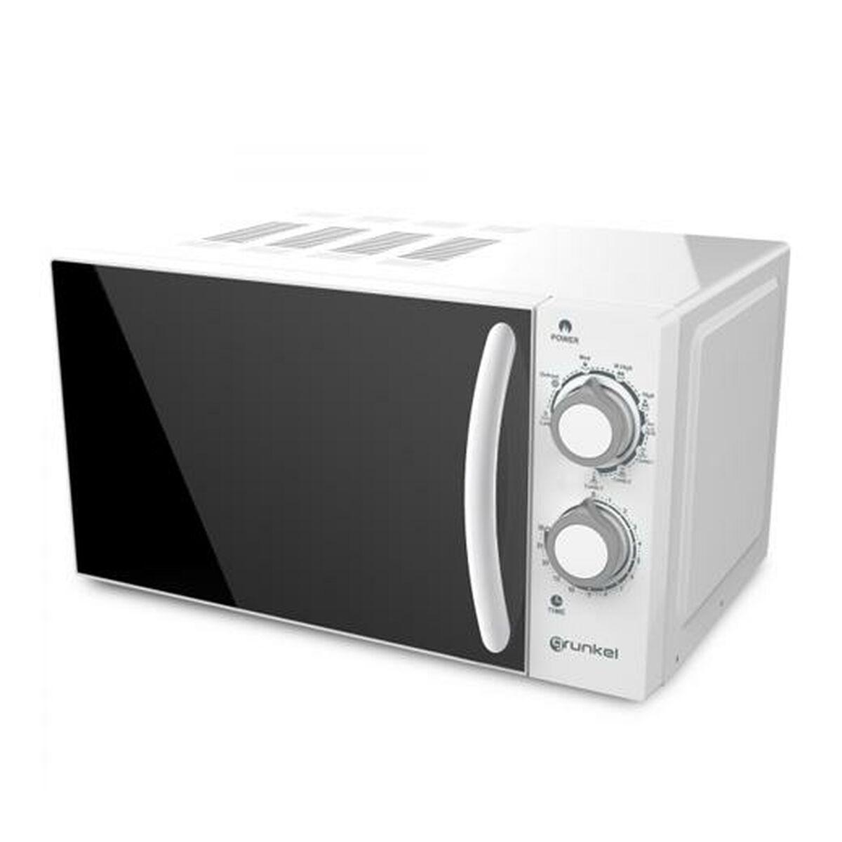 Mikrobølgeovn med Grill Grunkel Hvid 700 W 20 L