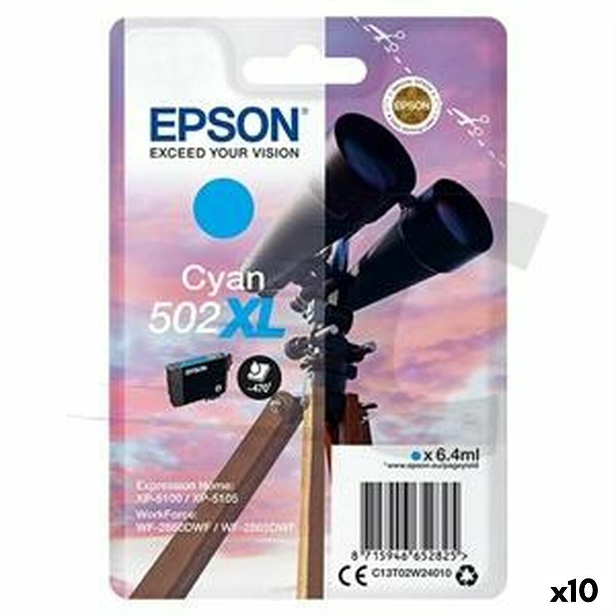 Epson 502XL Cyan - original blækpatron (pakke med 10)