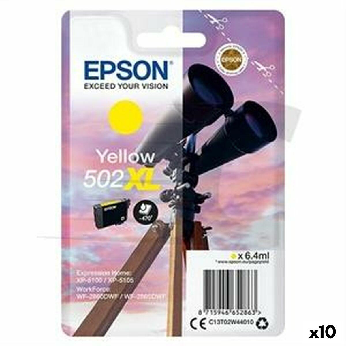 Epson 502XL gul - original blækpatron, 10‑pak til XP-5100/5105 og WF-2860/2865