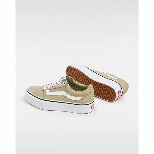 Kvinde Casual Sneakers Vans Ward Platform Cnvs Elm Beige Lys brun 36
