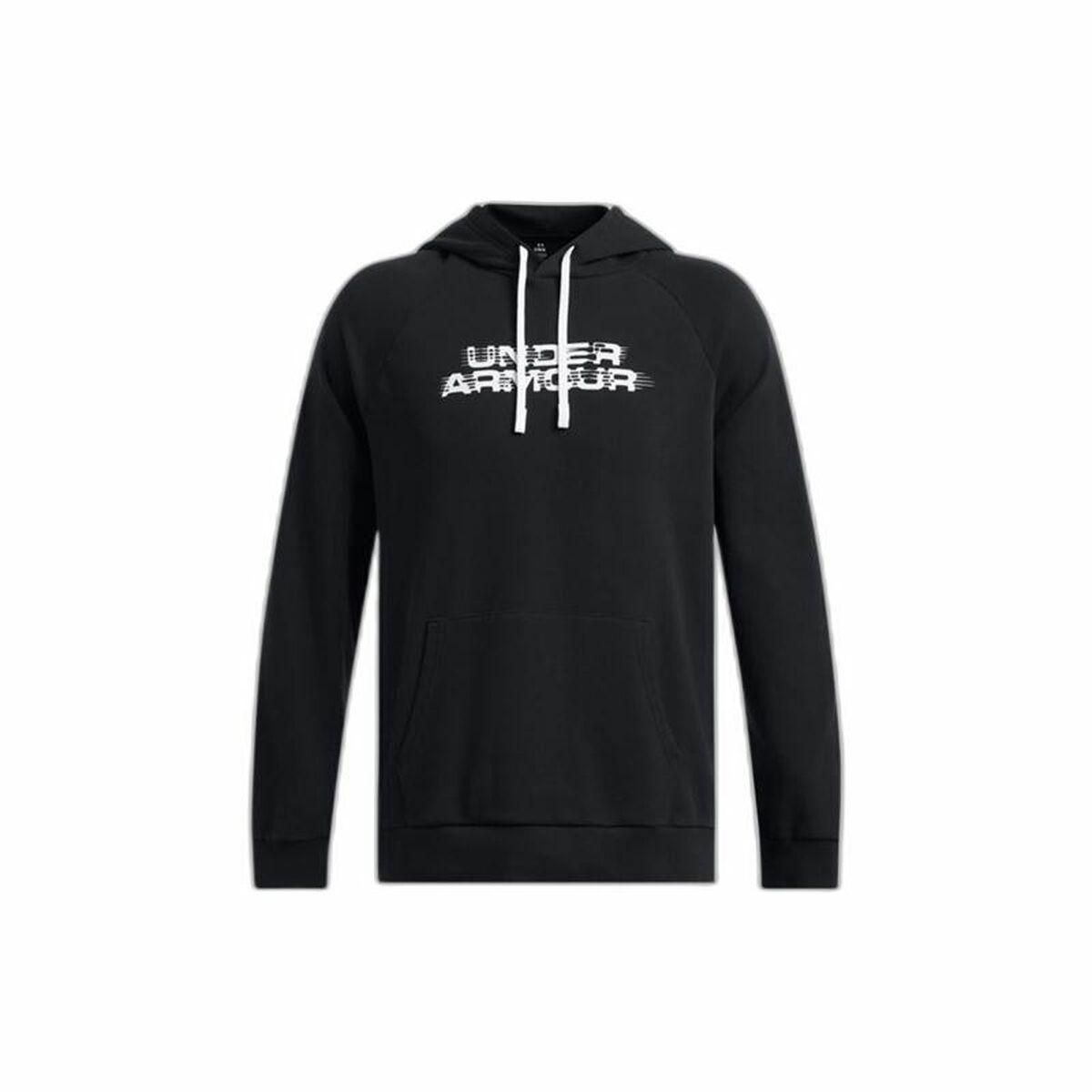 Hættetrøje til Mænd Under Armour Rival Flc Txtr Sort M