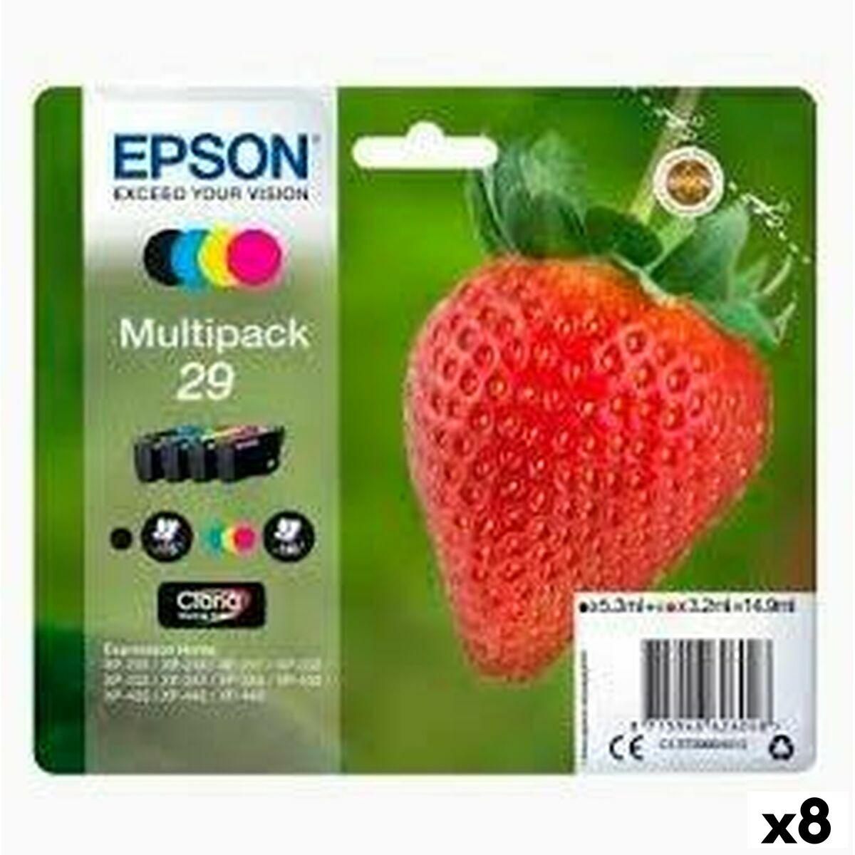 Epson 29 Multipack - Original blækpatroner, Sort/Cyan/Magenta/Gul, 4 dele (8 enheder) til XP-serien