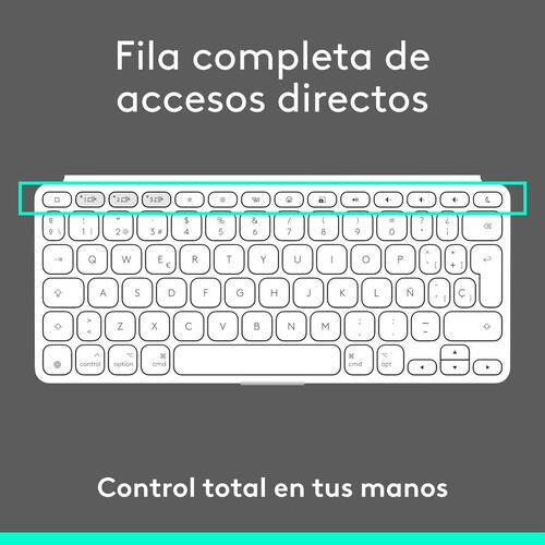 Bluetooth-tastatur Logitech 920-013011 Spansk qwerty Grå Hvid/Grå