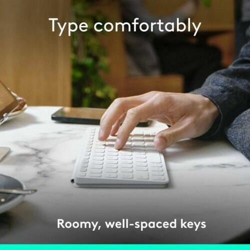 Bluetooth-tastatur Logitech 920-013011 Spansk qwerty Grå Hvid/Grå