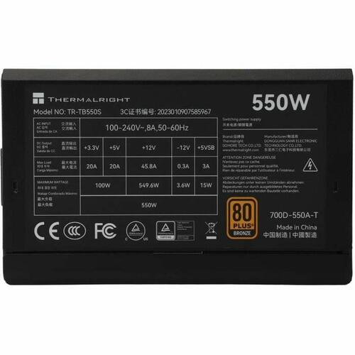 Strømforsyning Thermalright TB550S ATX 550 W 80 Plus Bronze
