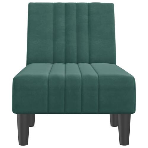 Chaiselong velour mørkegrøn