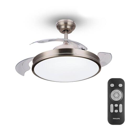 Loftsventilator med lys Philips Atlas 35 W 28 W 4500 Lm nikkel (2700 K)
