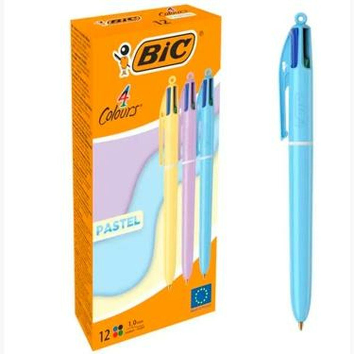 Bic 4 Colours gel kuglepen - pastel, 0,32 mm, 12 stk.