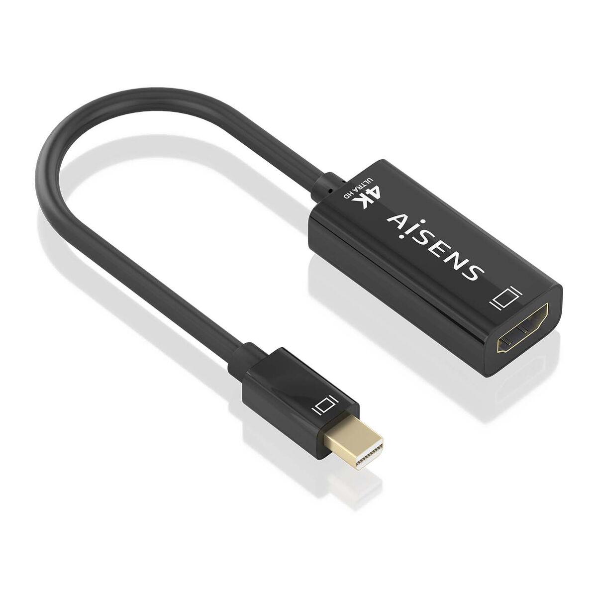 Mini Display Port til HDMI adapter Aisens Sort 15 cm
