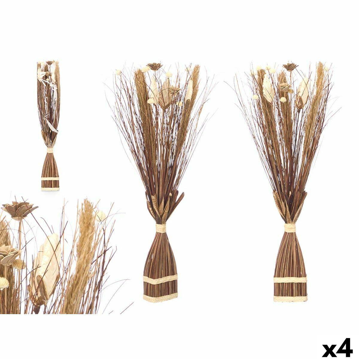 Kunstige blomster - brun buket, 4 enheder