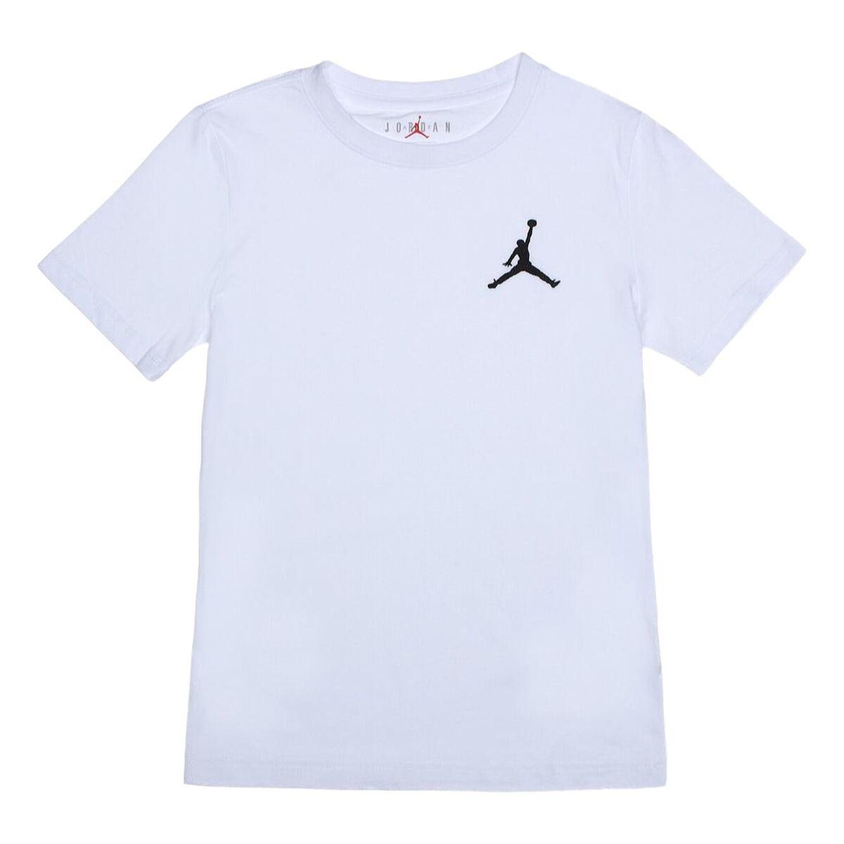 Børne Kortærmet T-shirt Nike JDB JUMPMAN AIR EMB 95A873 001 Sort 16 år