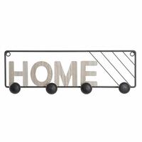 Knagerække til væggen DKD Home Decor Jern Træ MDF Loft (45 x 5 x 14 cm)