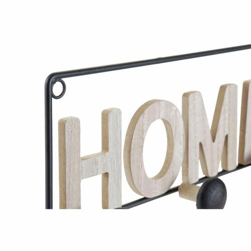 Knagerække til væggen DKD Home Decor Jern Træ MDF Loft (45 x 5 x 14 cm)