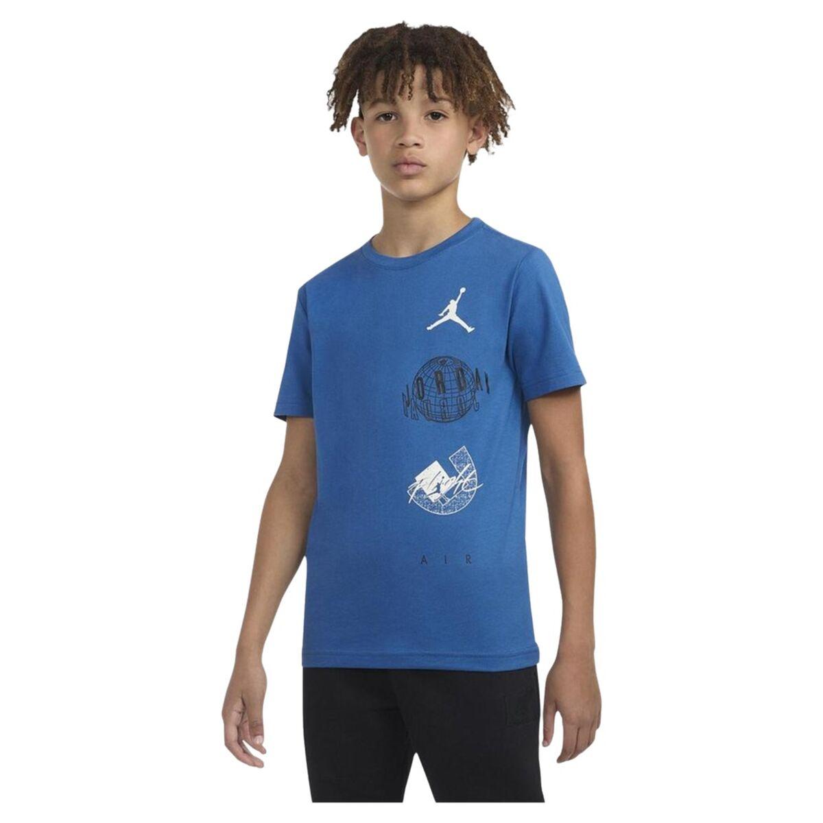 Nike Jordan JDB Air Globe T-shirt til drenge, blå - 10 år