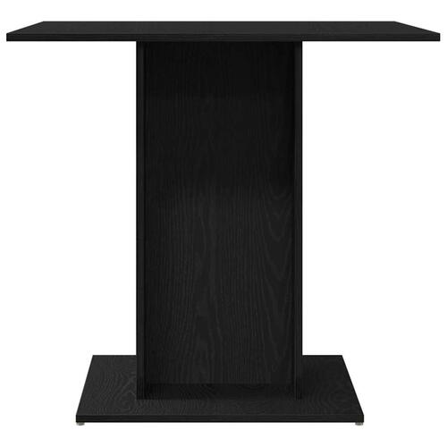 Spisebord 80x80x75 cm konstrueret træ sort egetræsfarve