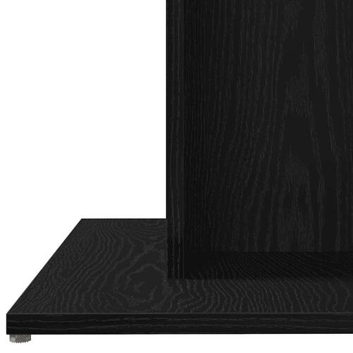 Spisebord 80x80x75 cm konstrueret træ sort egetræsfarve