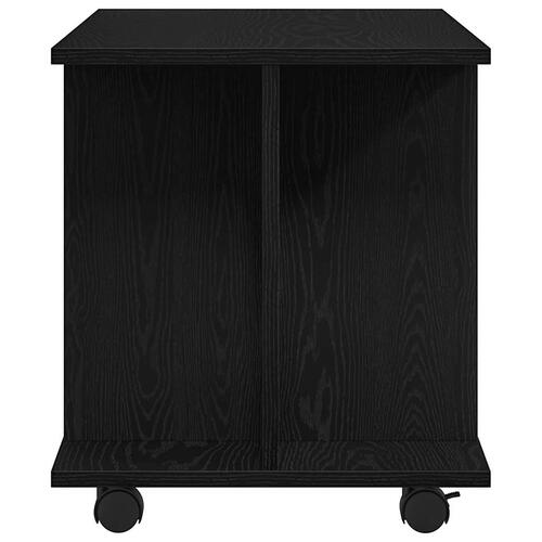 Tv-skab med hjul 80x40x45 cm konstrueret træ sort-eg