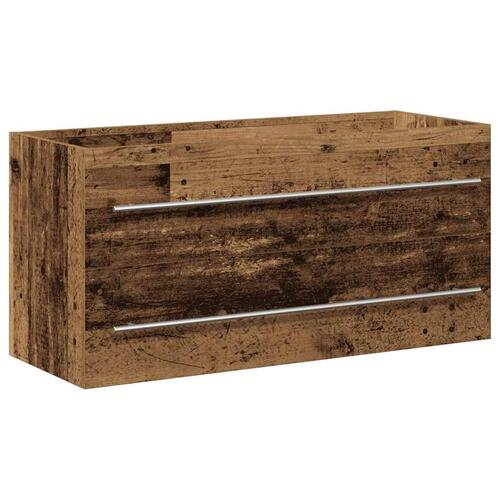 Underskab til håndvask 100x38,5x48cm konstrueret træ antikt træ