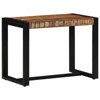 Bænk 60x35x45 cm massivt genbrugstræ flerfarvet