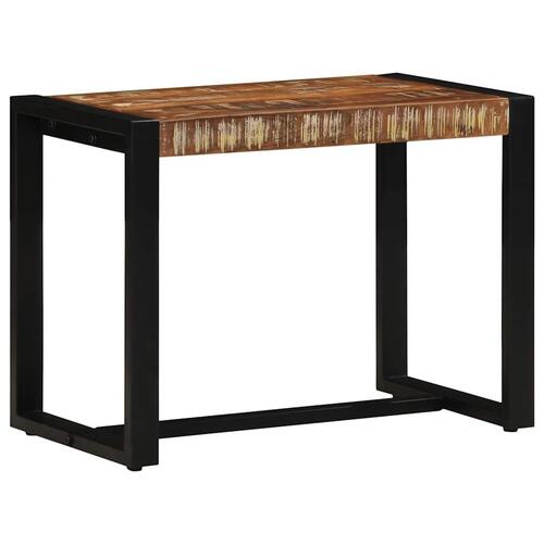 Bænk 60x35x45 cm massivt genbrugstræ flerfarvet