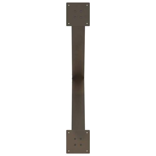 Spisebordsben X-formet 2 stk. naturstål 90x(72-73) cm stål