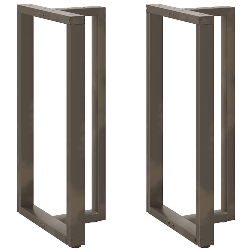 Barbordsben T-formet 2 stk. naturstål 60x35x(110-111) cm stål billede