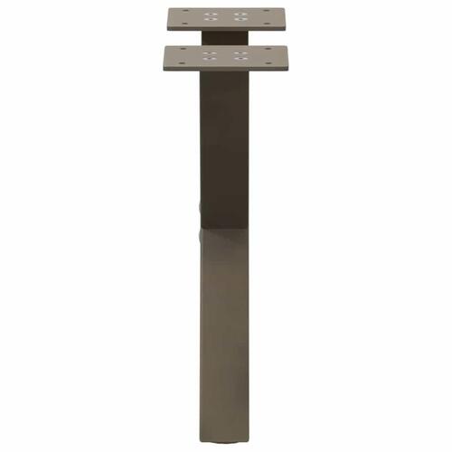 Sofabordben X-formet 2 stk. naturstål 30x(30-31) cm stål