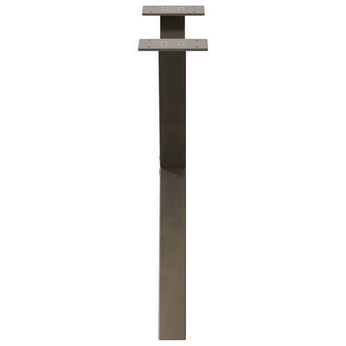 Sofabordben X-formet 2 stk. naturstål 50x(42-43) cm stål
