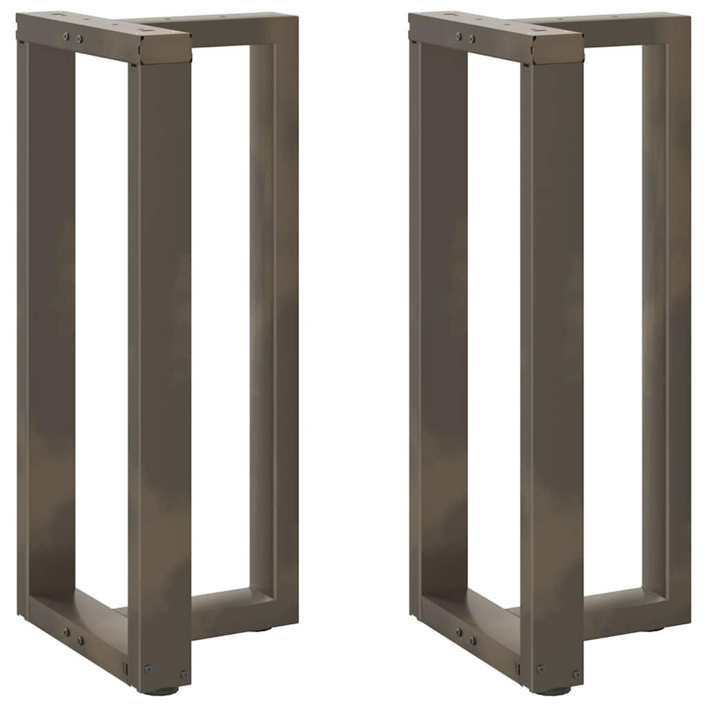 Barbordsben T-formet 2 stk. naturstål 50x35x(90-91) cm stål