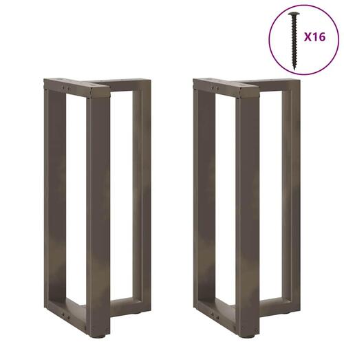 Barbordsben T-formet 2 stk. naturstål 50x35x(90-91) cm stål