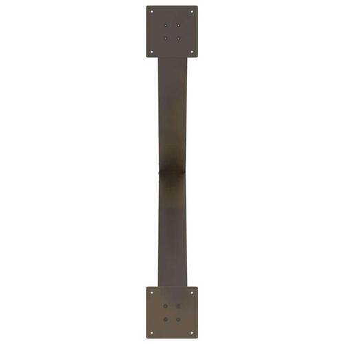 Spisebordsben X-formet 3 stk. naturstål 90x(72-73) cm stål